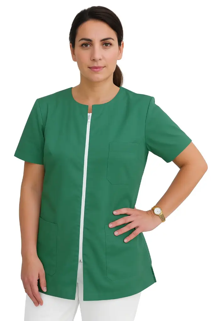 Camisa con cremallera Verde