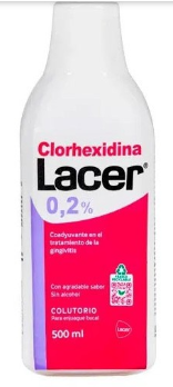 Lacer colutorio Clorhexidina 0,2% envase 500 ml.