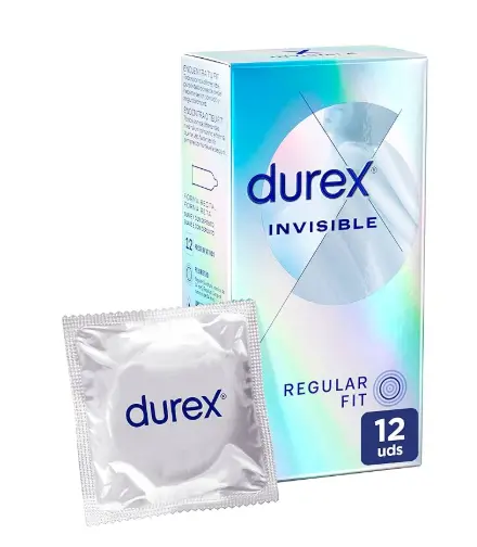 DUREX INVISIBLE EXTRA FINO EXTRA SENSITIVO PRESERVATIVOS 12 UNIDADES
