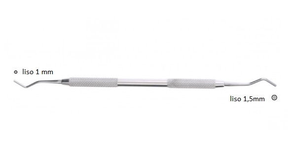 Atacador amalgama doble punta plana lisa Quiroproser®