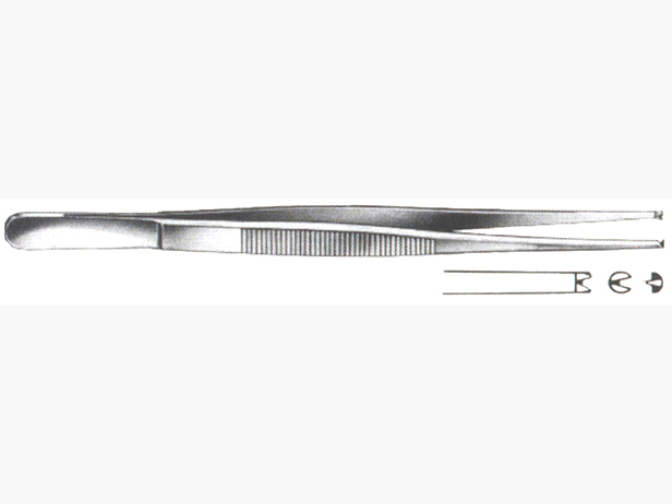 Pinza vendas c/diente 14cm