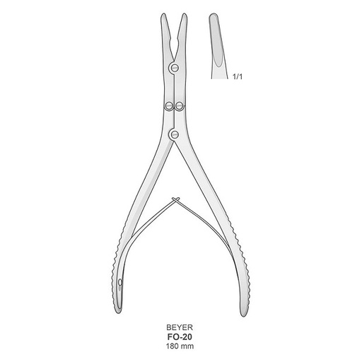 [040083] Pinza Gubia  doble bisagra Recta