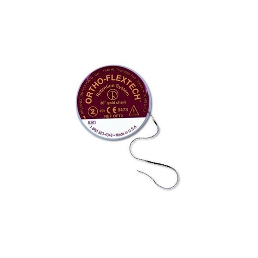 [OFT] Retenedor Lingual Oro Ortho Flextech 75cm (Grabado) Reliance Orthodontic