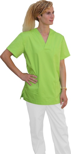 [13813] Camisa cuello pico Pistacho