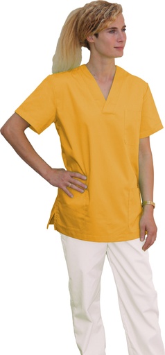 [13814] Camisa cuello pico Mostaza