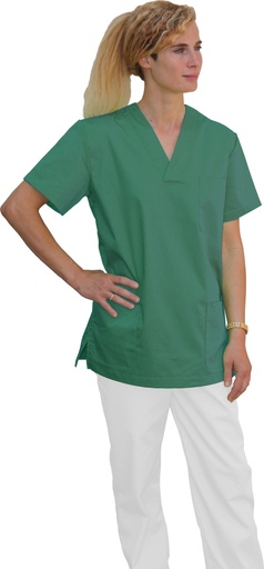 [13815] Camisa cuello pico Verde
