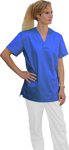 [13817] Camisa cuello pico Azul Marino