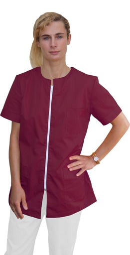 [13822] Camisa con cremallera Granate