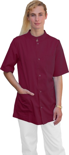 [13828] Camisa abotonada manga corta Granate