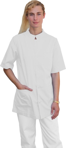 [13831] Camisa abotonada manga corta Blanco
