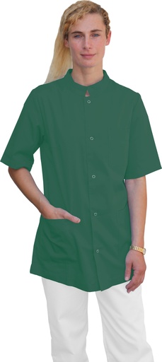 [13833] Camisa abotonada manga corta Verde