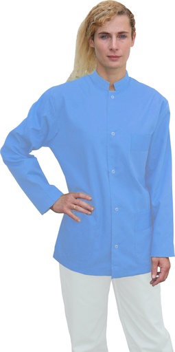 [13841] Camisa abotonada manga larga Azul