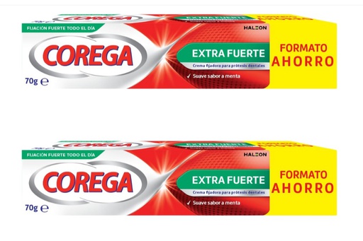 [N01184] Corega Extra Fuerte Crema Adhesiva duplo 2x70g