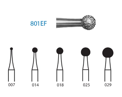 [14606] Fresa diamante turbina Fig.801EF314 - Komet 5u
