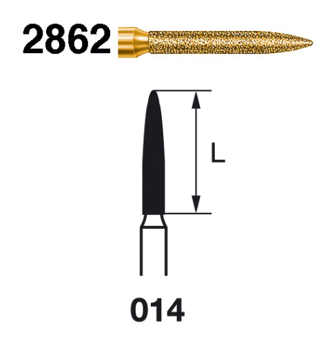 [2862.314.014] Fresa diamante turbina Fig.2862314 cal.014 S2000 - Komet 5u