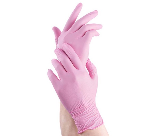 [16952] Guantes de nitrilo rosa sin polvo Sensitive 100u Sanyc