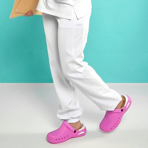 [17227] Pantalón Mujer Jogger Active Color Blanco Impulso