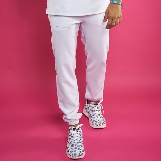 [17322] Pantalón Hombre Jogger Euphoria Color Blanco Impulso