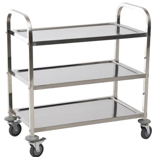 [N08892] Carro alimentación acero inoxidable 3 bandejas 95x50x95
