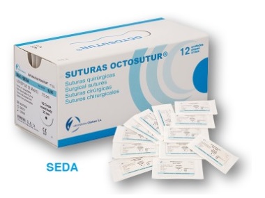 [2250] Sutura Octosutur SEDA 75cm 12u Clarben