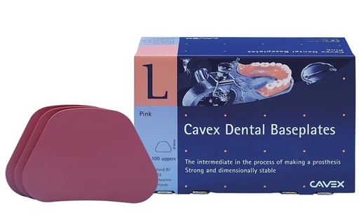 [7202] Plancha Base Rosa Superior 100u Cavex