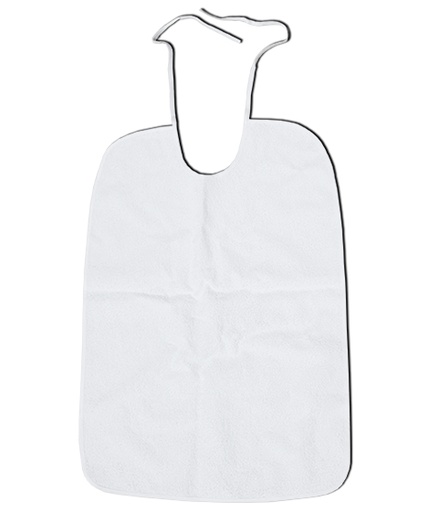 [010278] Babero impermeable rizo pvc reutilizable Cierre con cintas 1u
