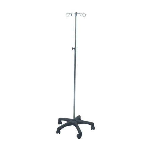 [090129] Portasueros cromado 4 ganchos 5 ruedas 1u