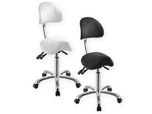 [9000] Taburete silla de montar con respaldo Mod. NOBLE Weelko
