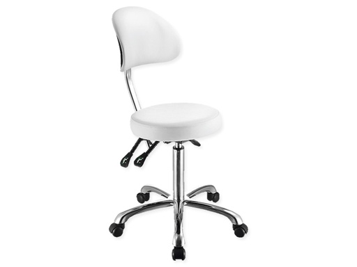 [9001] Taburete redondo y plano con respaldo Mod. COMFORT Weelko