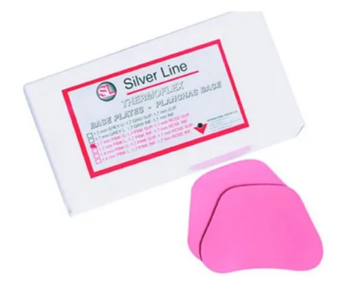[z2271] Planchas base superiores rosas 100u SILVER LINE